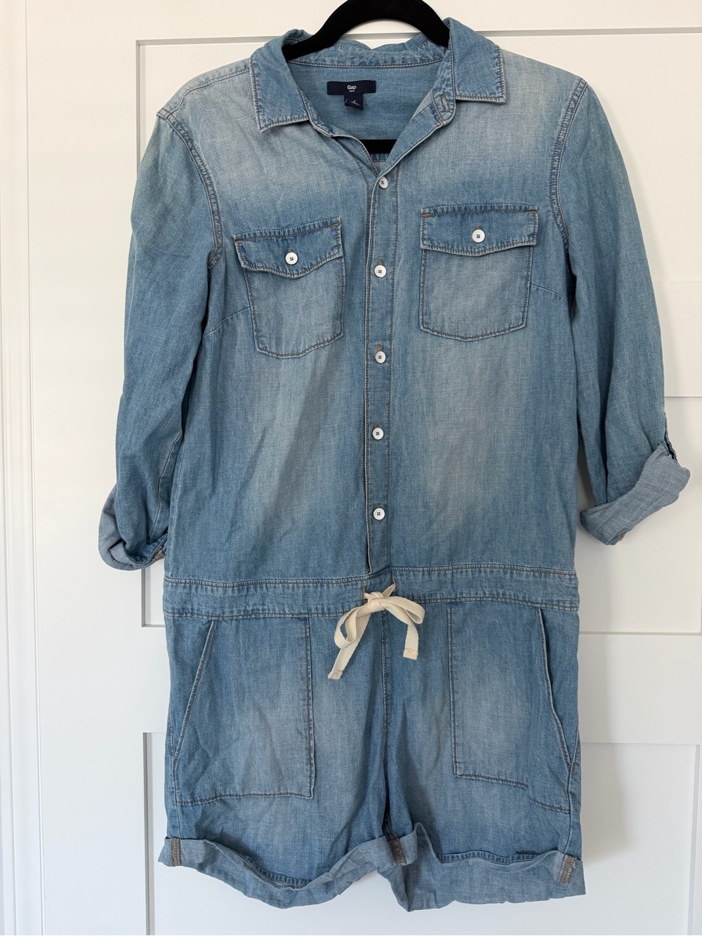 GAP Light Blue Denim Romper